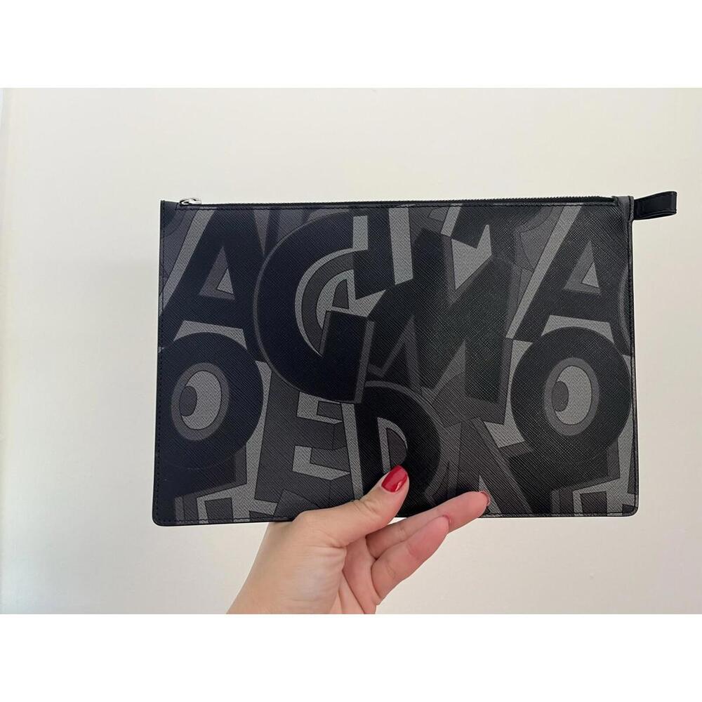 Salvatore Ferragamo Signature Documents Pouch Clutch - Tags Included.
